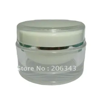 100G akryl biela roundcream fľaše, kozmetické kontajner