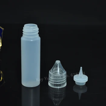 1500pcs Nový Typ 20ml plastové PE vylisované kvapkadla fľaša, fľaša na tekuté, kvapalina olej, fľaša s bežným skrutkovacím uzáverom.