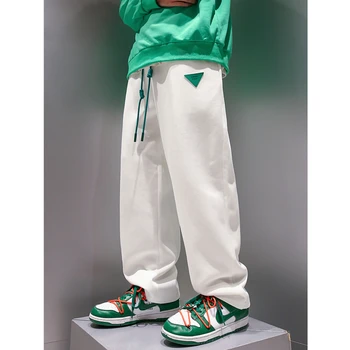 2022 Jar Hip Hop Bežné Rovno Tepláky Japonský Streetwear Módy Športové Nohavice Kórejský Pár Nohavice Harajuku Mužov
