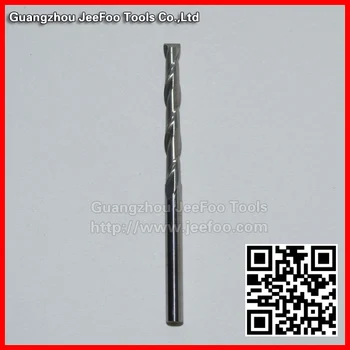 3.175*25 mm Dvojité Obrúbená Flauta Špirála CNC Router Bitov pre Akryl, PVC