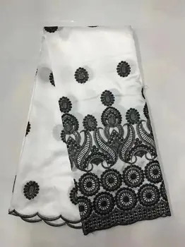 Africké Bavlna Voile Čipky Tkaniny Vysokej Kvality Sequin Výšivky, Čipky Textílie Nový Dizajn Afriky George Čipky S Sequin Pre Ženy