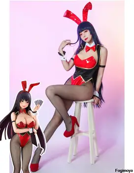 Anime Kakegurui Yumeko Jabami Cosplay Kostým Bunny Dievča Sexy Cosplay Pre Ženy Bunny Jumpsuit Oblek Halloween Kostým
