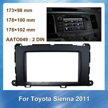 Auto Rádio Stereo Montáž, inštalácia Fascia pre Toyota Sienna 2011 Stereo Snímkov Fascias Panel Tváre DVD a CD Dash Rámu