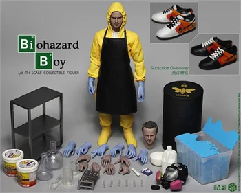 CGL Hračky MF07 1/6 Jesse Pinkman Breaking Bad Biohazard Chlapec Model Akcie Obrázok Chemického Laboratória Luxusný Model Vision