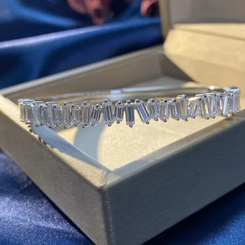 Charms 925 Sterling Silver Vytvorené Moissanite Vysoko Uhlíkovej Diamantový Náramok Prívesky pre Ženy Nepravidelný Svadobné Šperky