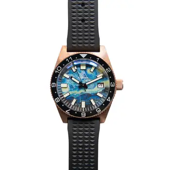 PROXIMA bronz potápačské pánske hodinky,luxusné ponoriť mužov automatické mechanické hodinky vodotesné 200m šport NH35 sapphire keramická fazeta