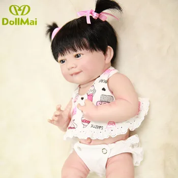 Roztomilý cumlík Silikónové reborn bábiky dievča realisticky 36 cm malá Princezná znovuzrodené deti, pre deti darček hračky bebe reborn hračka