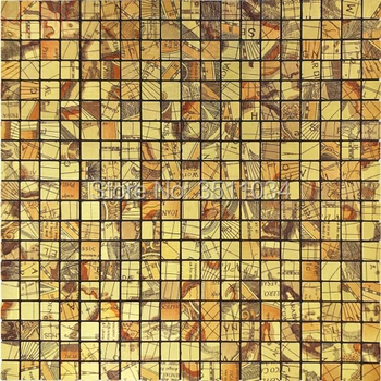 Samolepiace Zlato mozaikové dlaždice luminum mozaiky/ hliníkový kompozitný panel mozaiky/ brúseného kovu mozaikové dlaždice