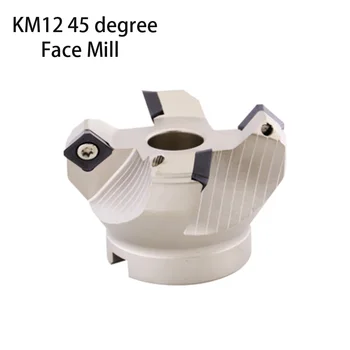 Tvár konci mlyn ramenný KM12 -100-32-6T 45 stupňov otočných tvár mlyn 100mm KM12 fréza pre SEKT1204 karbidu vložiť