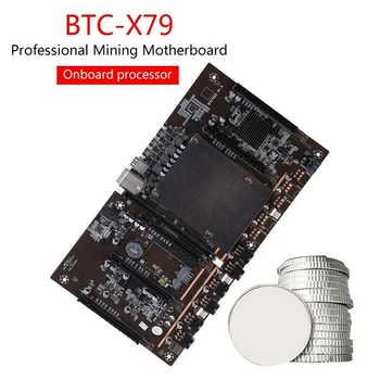 X79 H61 BTC Baník Doske Podporu 3060 3070 3080 GPU s E5 2630 V2 CPU+24Pins Konektor pre BTC Banské Banské