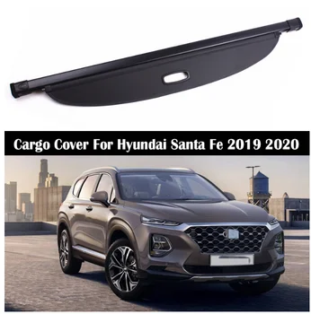Zadné Cargo Kryt Pre Hyundai Santa Fe IX45 2019 2020 ochrany osobných údajov batožinového priestoru Obrazovke Security Shield tieni Auto Príslušenstvo